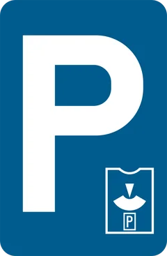 Panneau E9a : Stationnement autorisé (Disque)