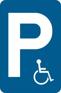 Panneau E9a : Stationnement autorisé (Handicap)