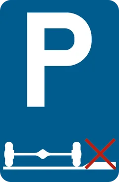Panneau E9g : Stationnement obligatoire sur la chaussée