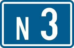 Panneau F23a : Numéro d'une route ordinaire