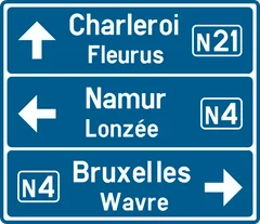 Panneau F27 : Signal de préavis