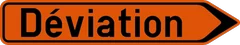 Panneau F41 : Signal de direction : itinéraire de déviation
