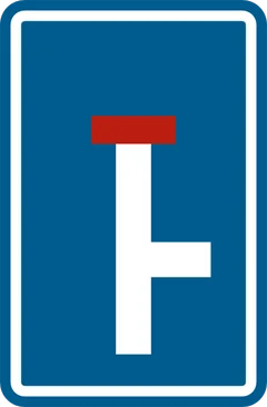 Panneau F45 : Voie sans issue (Voirie débouchante)