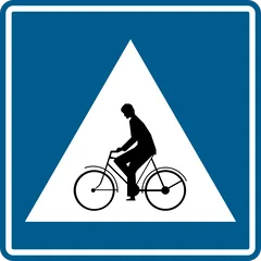 Panneau F50 : Passage pour conducteurs de bicyclettes et de cyclomoteurs à deux roues