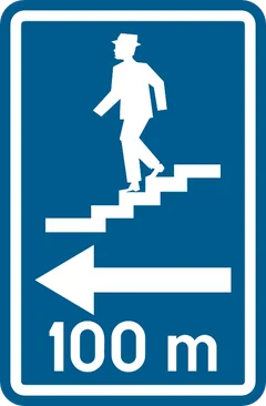 Panneau F51a : Passage souterrain ou supérieur pour piétons