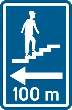 Panneau F51b : Passage souterrain ou supérieur pour piétons
