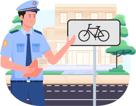 Panneau additionnel représentant une bicyclette