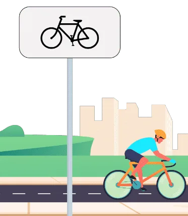 Panneau additionnel avec un vélo seul : le signal ne concerne que les cyclistes