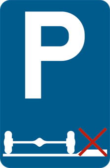 Signal de stationnement obligatoire sur la chaussée