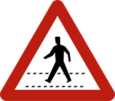 Annonce d'un passage pour piétons (A21)