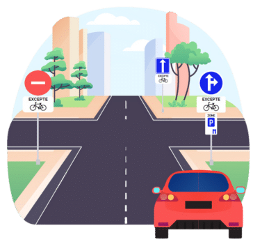 Exemples de panneaux additionnels du code de la route belge