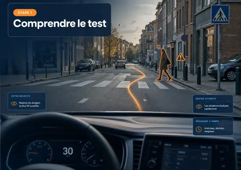 Aperçu de la formation au test de perception des risques permis B Belgique