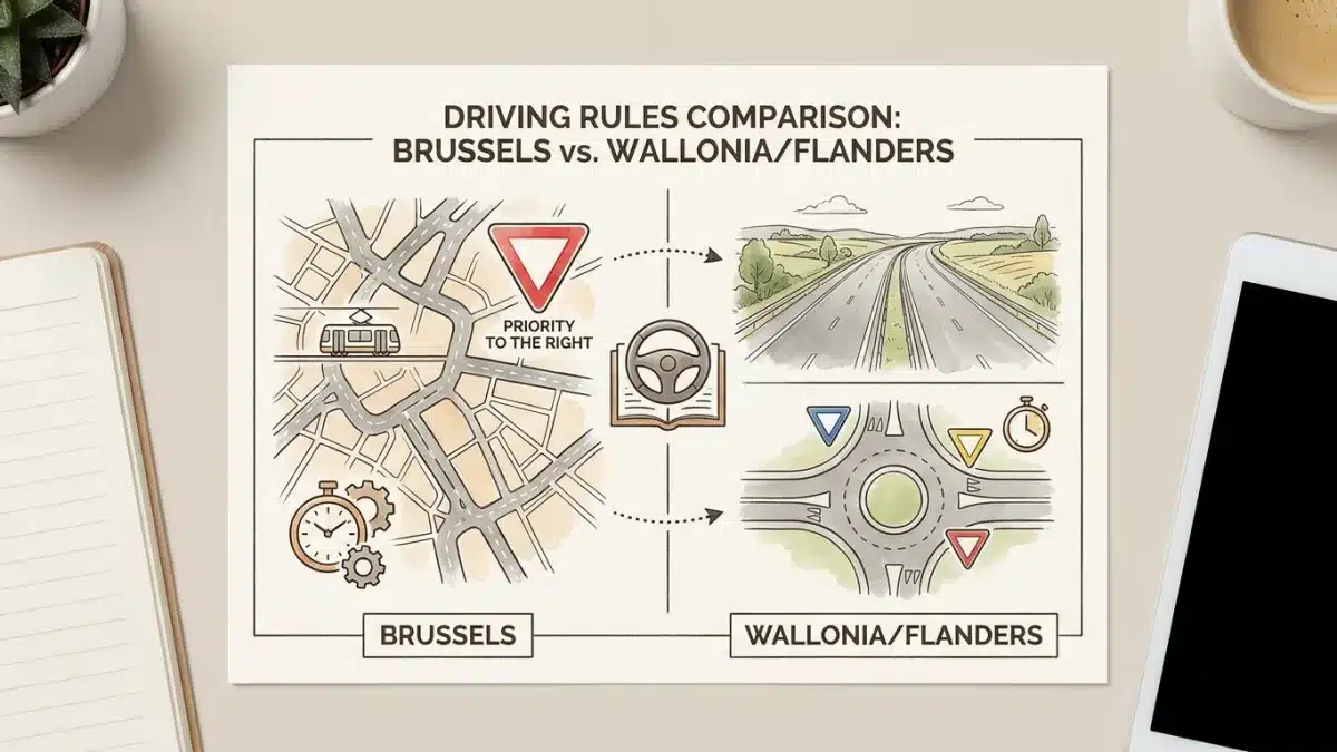 Spécificités bruxelloises : ce qui change par rapport à la Wallonie et la Flandre.